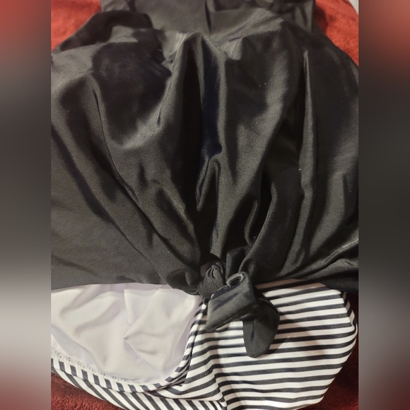 NWOT KNOTTED CROP TOP WITH PADDED BRA ATTACHED HIGH WAISTED RUCHED BIKINI SWIM - Picture 8 of 11